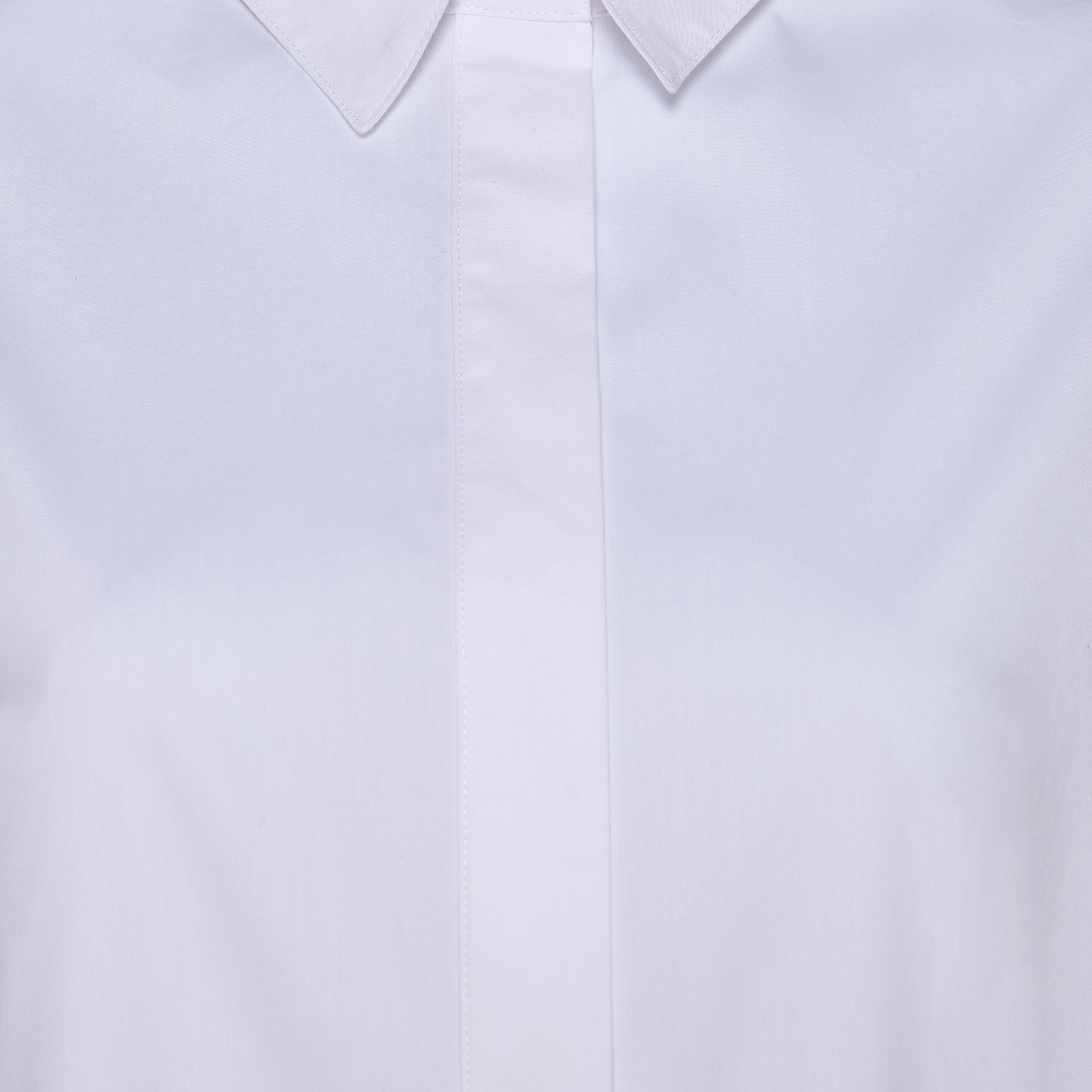 Oversized Poplin Shirt with High-Low Hem