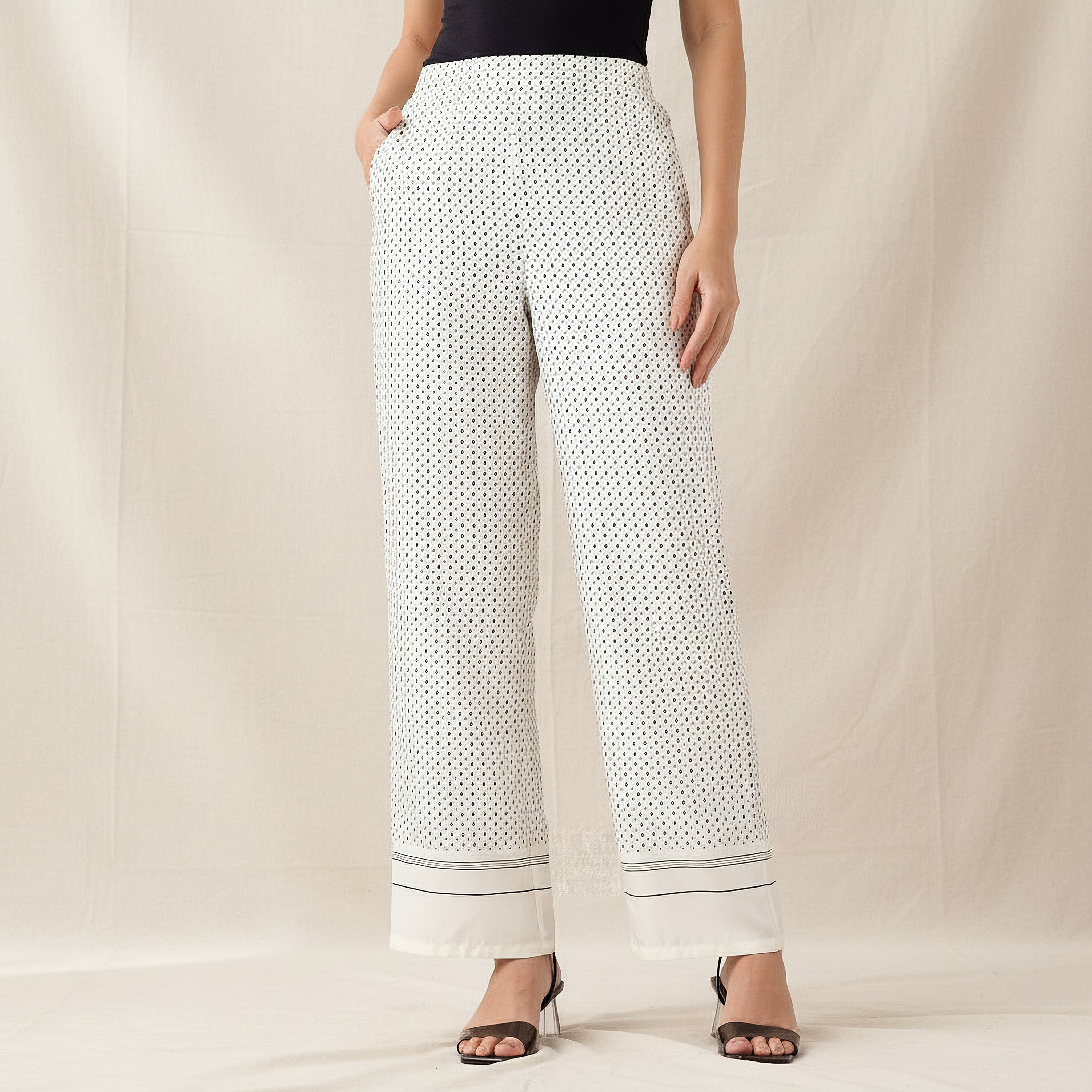 Relaxed Fit Printed Pants