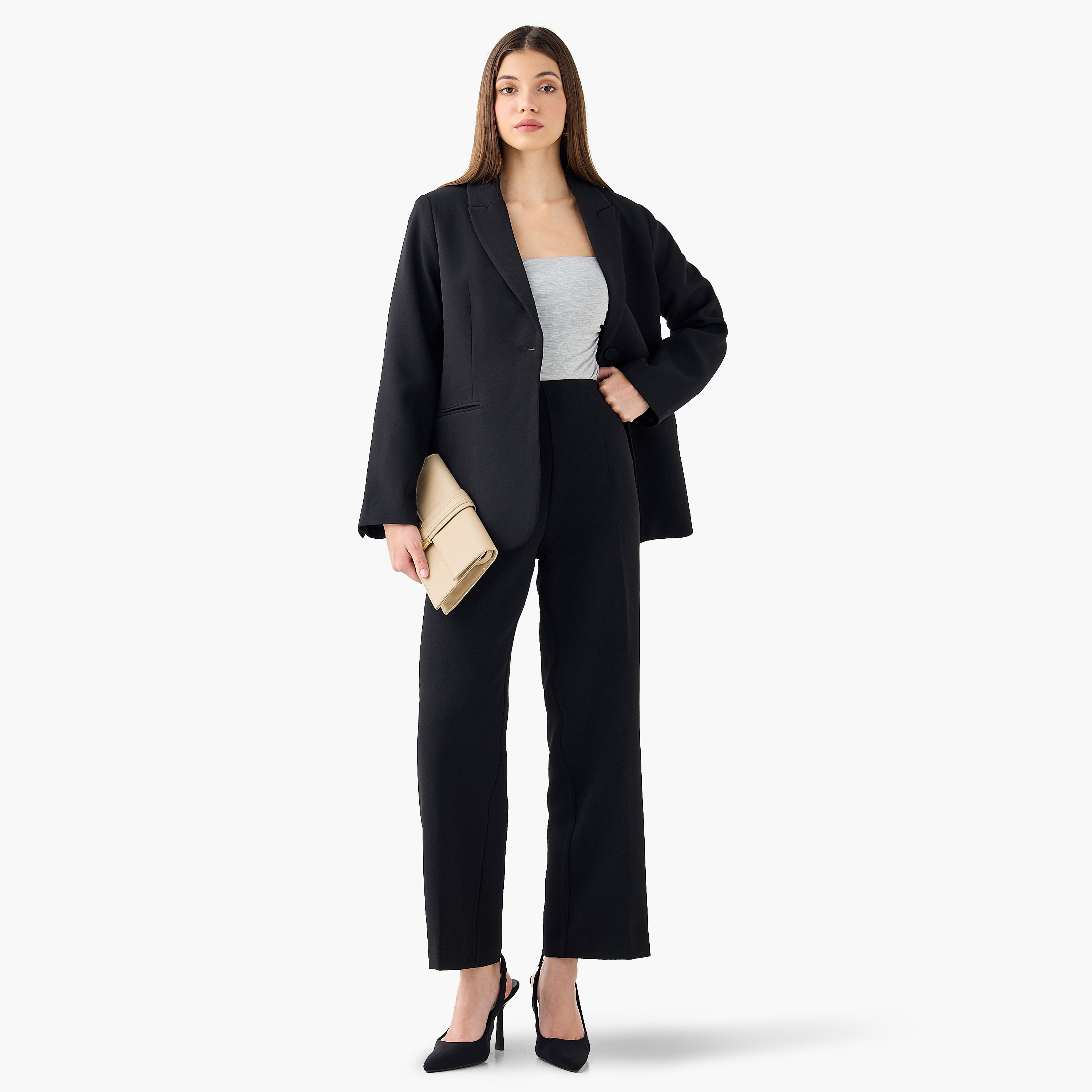 Regular Fit Flexi Waist Trousers