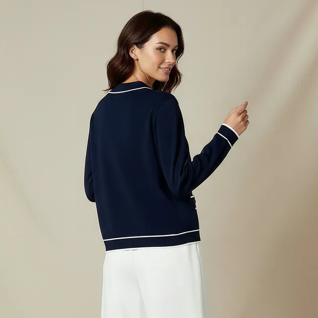 Regular Fit Textured Collared Cardigan – image 3
