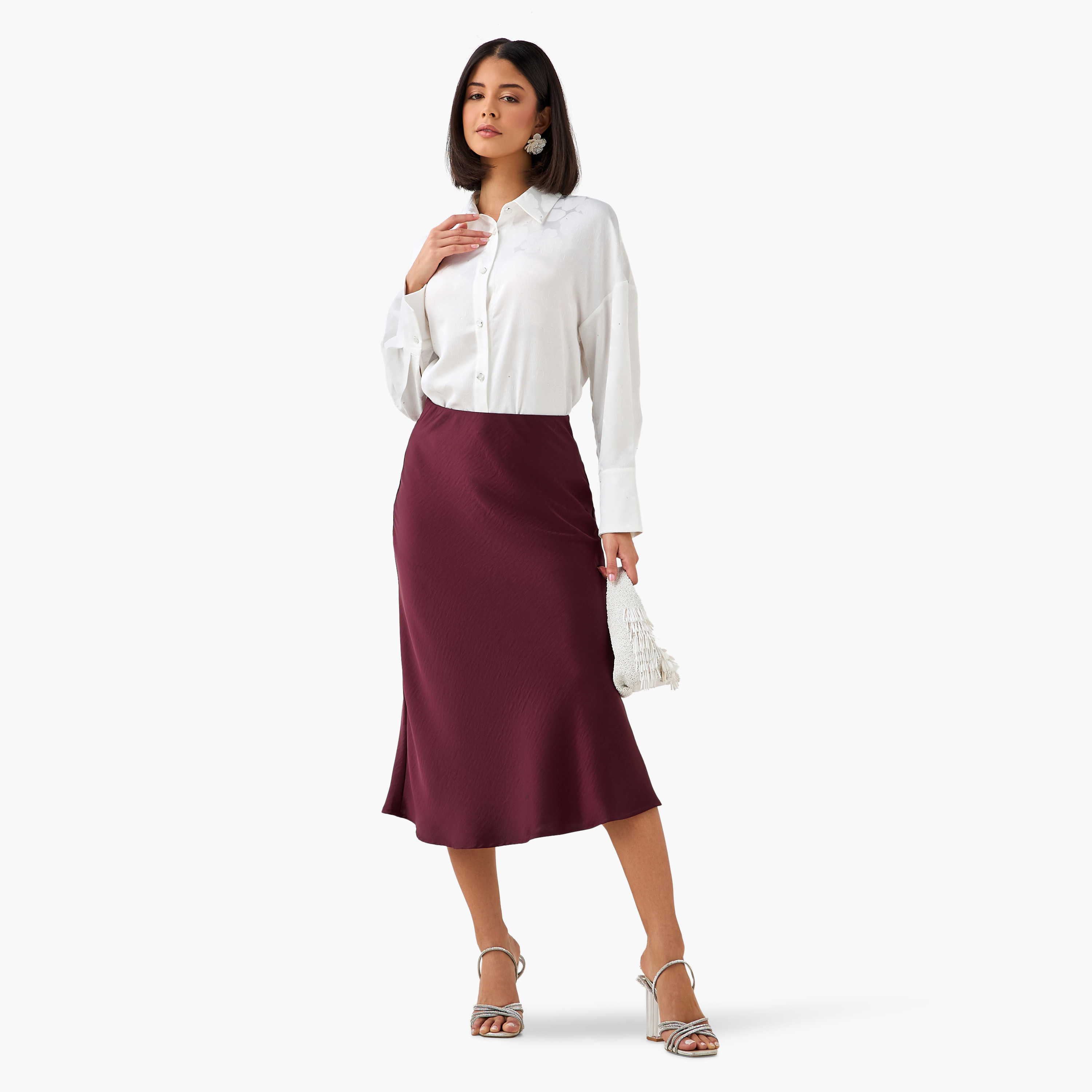 Regular Fit Shirt with Jacquard Texture