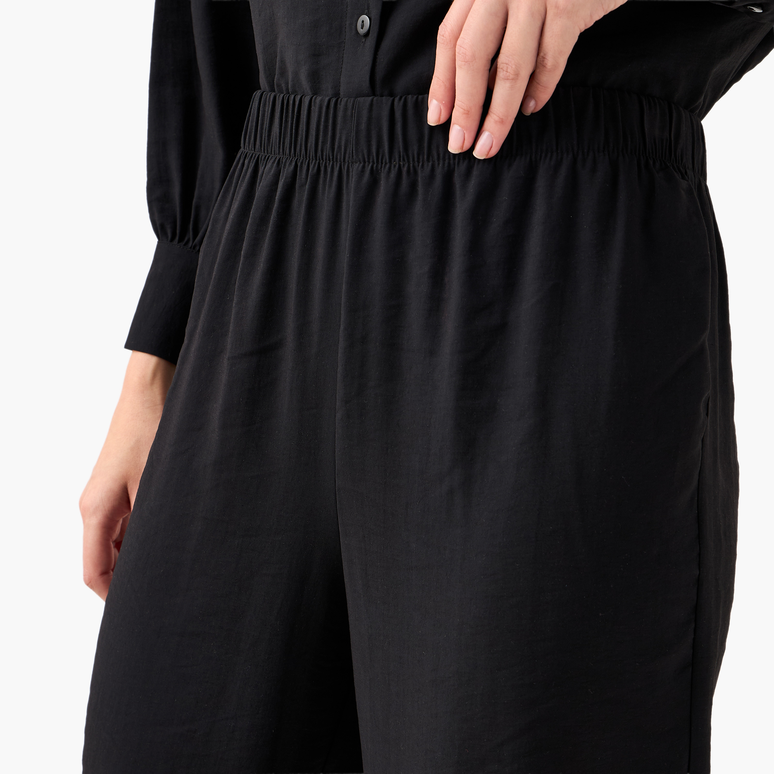 Relaxed Fit Elasticated Waist Pants