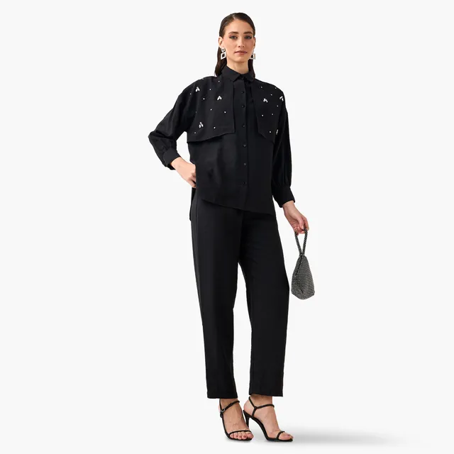 Relaxed Fit Elastic Waist Pants – image 4