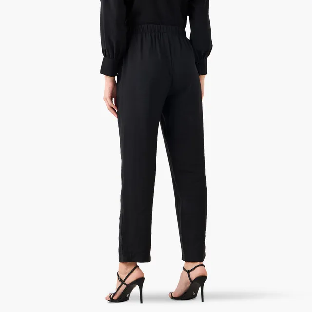 Relaxed Fit Elastic Waist Pants – image 5
