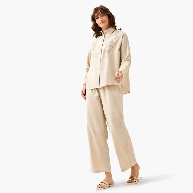 Wide Leg Flexi Waist Pants – image 3