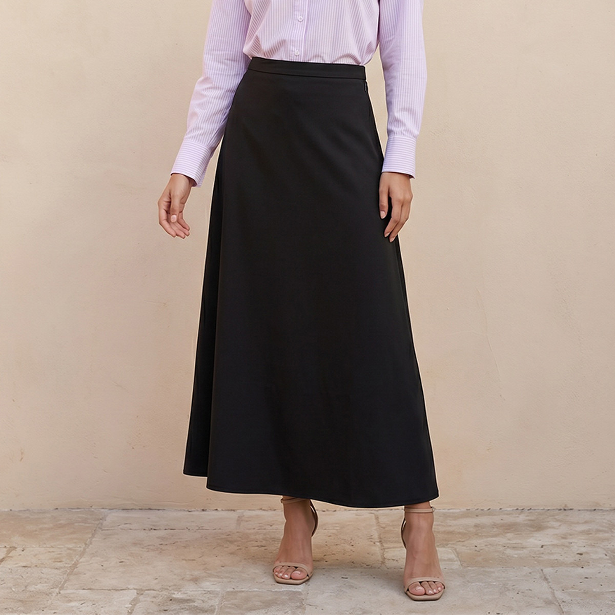 Smart Maxi A-line Skirt