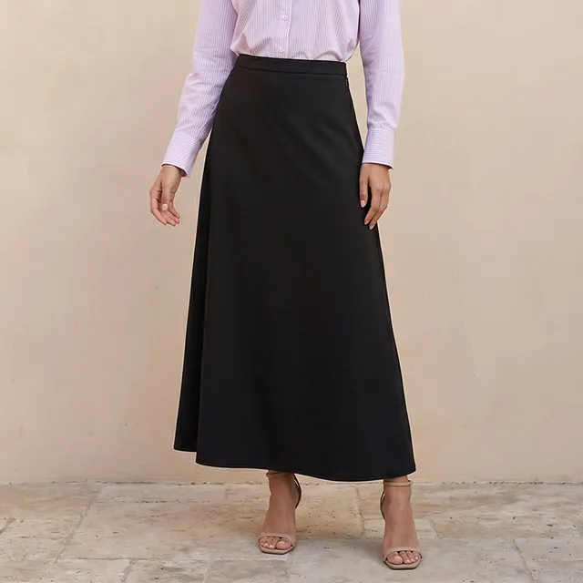 Smart Maxi A-line Skirt