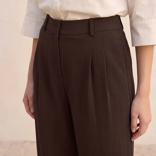 Splash Smart Straight Fit Belt Loop Waist Pleated Trousers – image 7