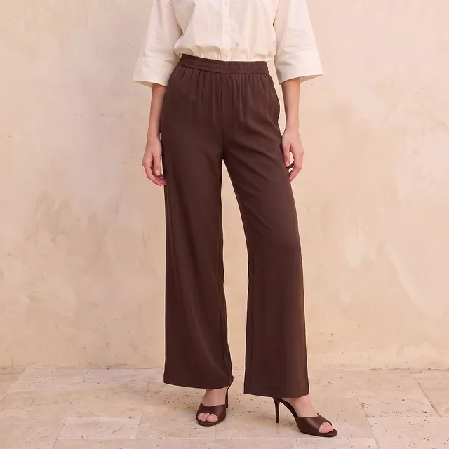 Splash Smart Wide Leg Elastic Waist Pants
