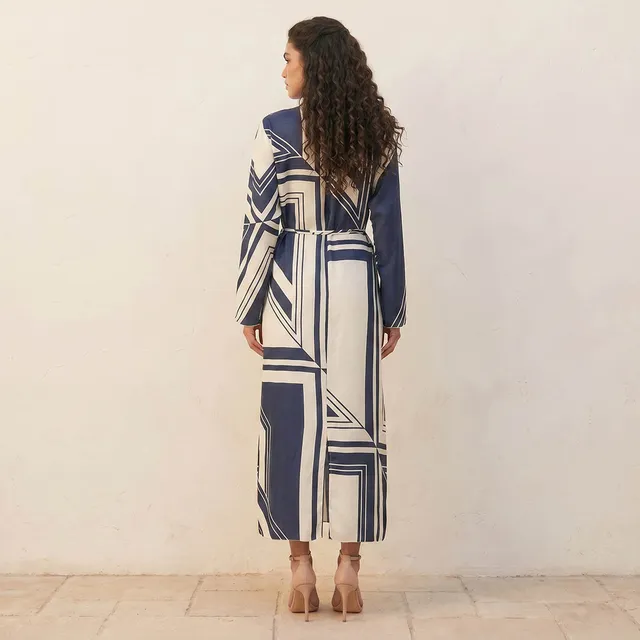 Splash Smart Printed Maxi Dress Buckled Belt – image 5