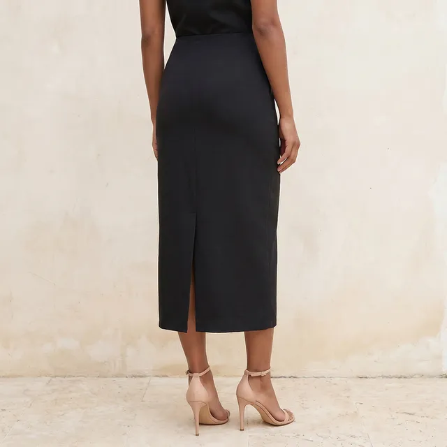 Midi Slit Column Skirt – image 4