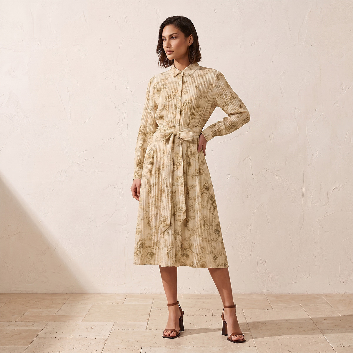 Splash Smart Shirt Dress Tie-Up Belt