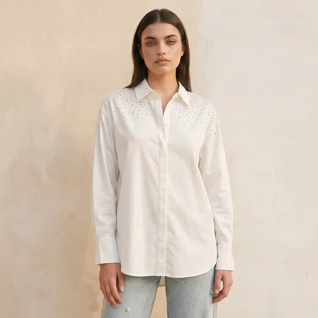 Splash Smart Cotton Shirt with Embellishment – image 2