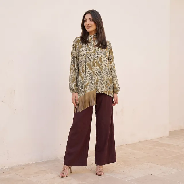 Splash Smart Printed Fringe Detail Top – image 4