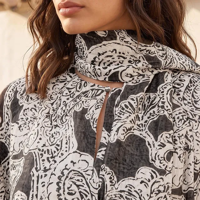 Splash Smart Printed Fringe Detail Top – image 5