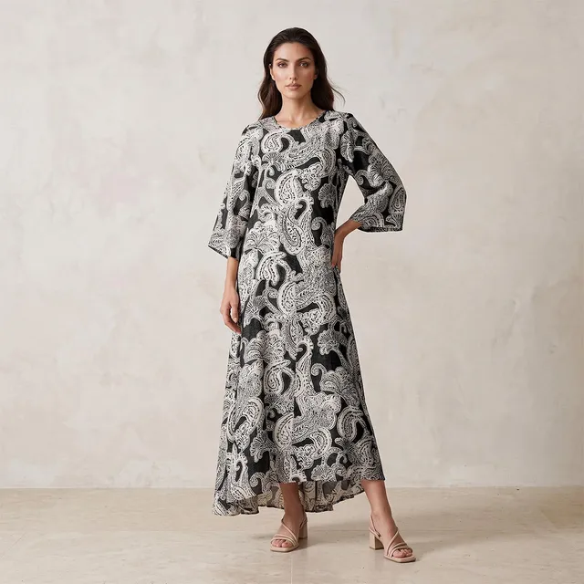 Splash Smart Paisley Print Trapeze Maxi Dress – image 5