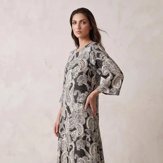 Splash Smart Paisley Print Trapeze Maxi Dress – image 7