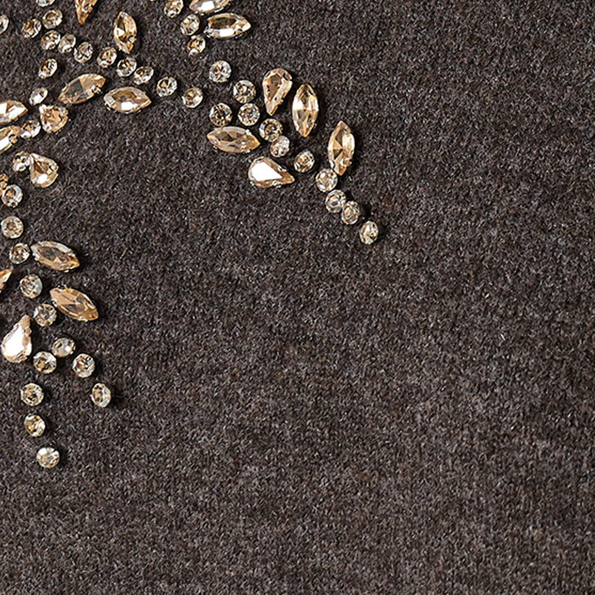 Splash Smart Leaf Embellished Sweater with Crew Neck