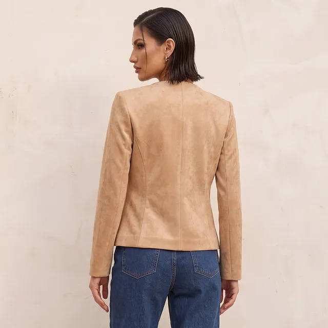 Splash Smart Suede Jacket with Button Detail – image 4