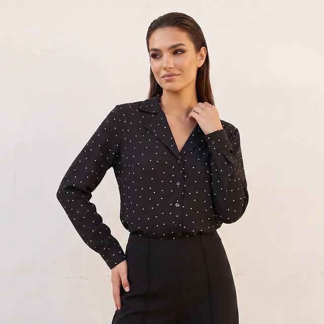 Splash Smart Shirt with Polka Dot Print