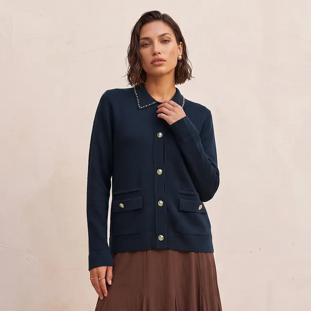 Splash Smart Embellished Cardigan with Pocket – image 5