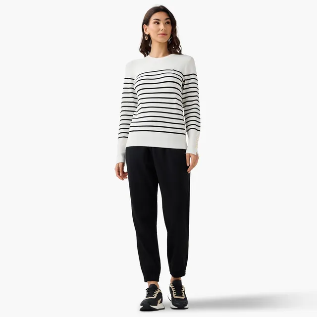 Regular Fit Striped Crew Neck Sweater – image 2