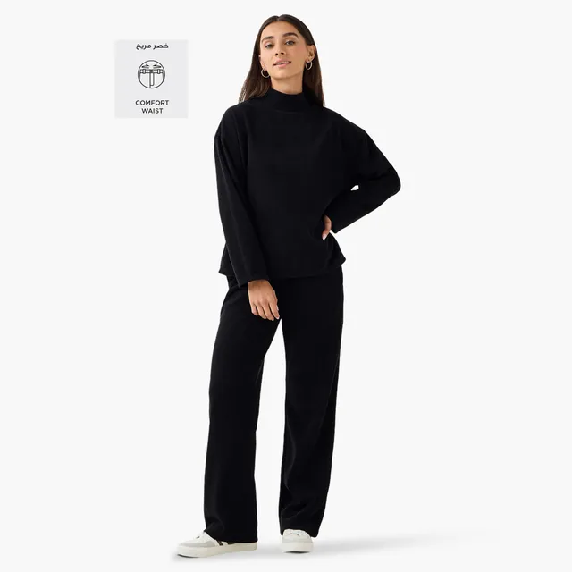 Regular Fit Flexi Waist Corduroy Ribbed Pants – image 2