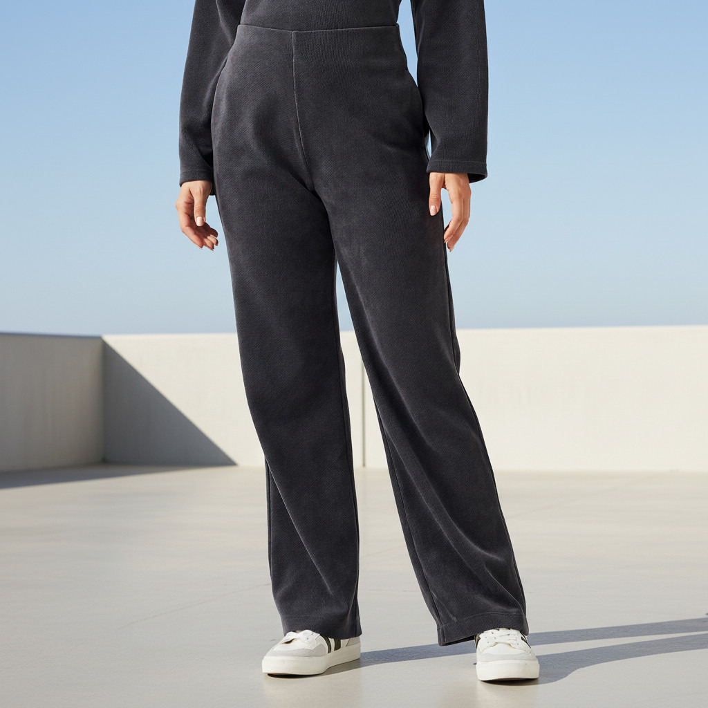 Regular Fit Flexi Waist Corduroy Ribbed Pants