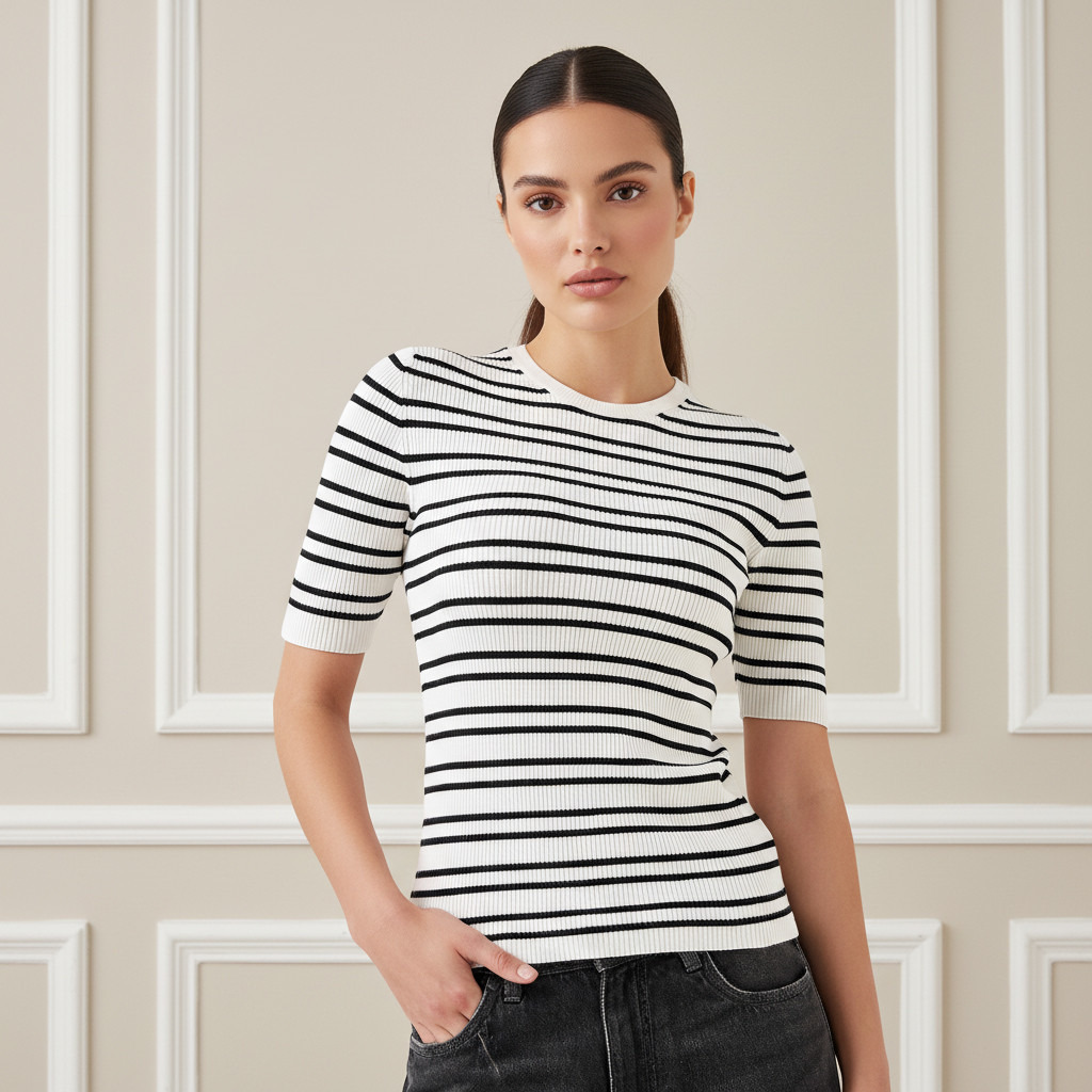 Striped Crew Neck Sweater