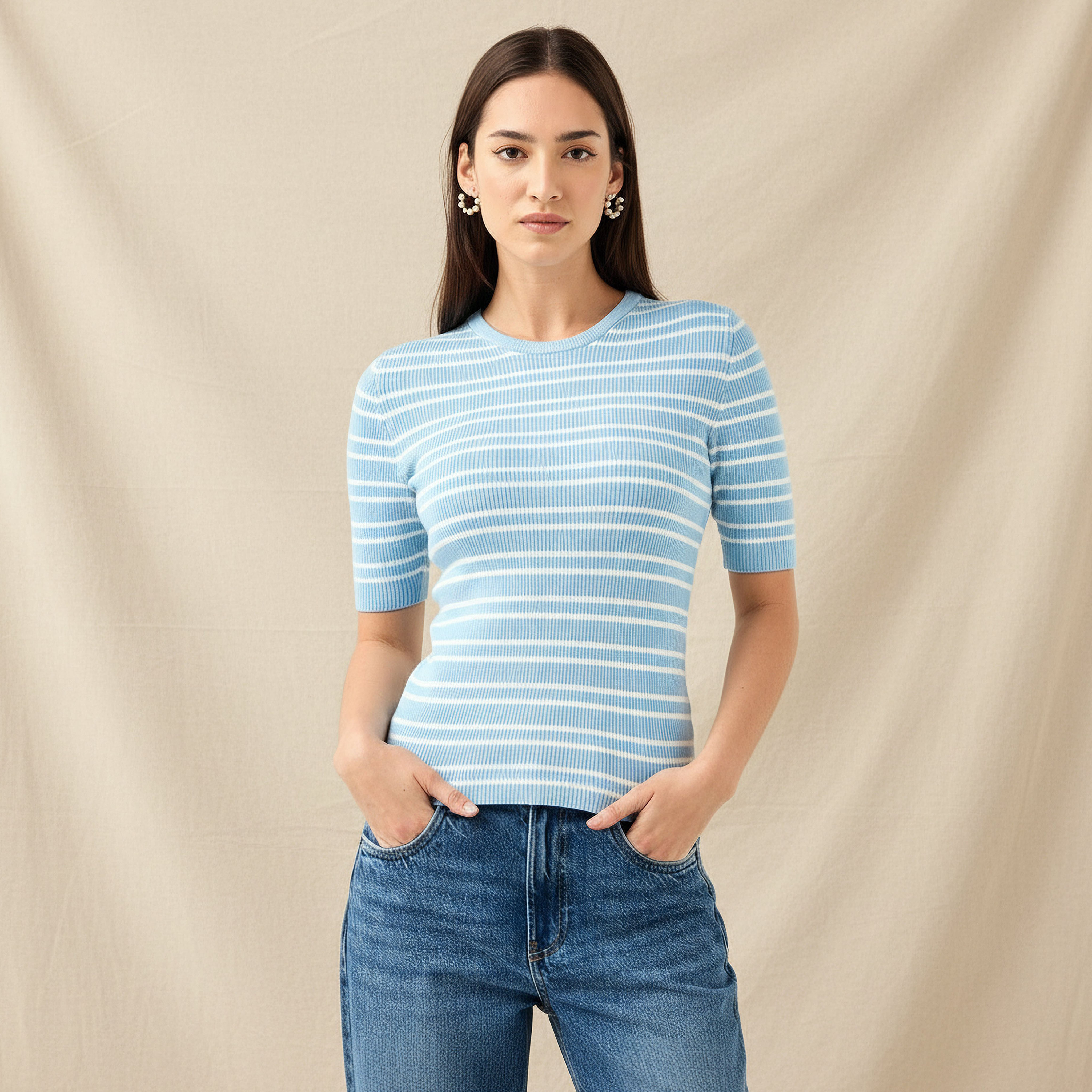 Striped Crew Neck Sweater