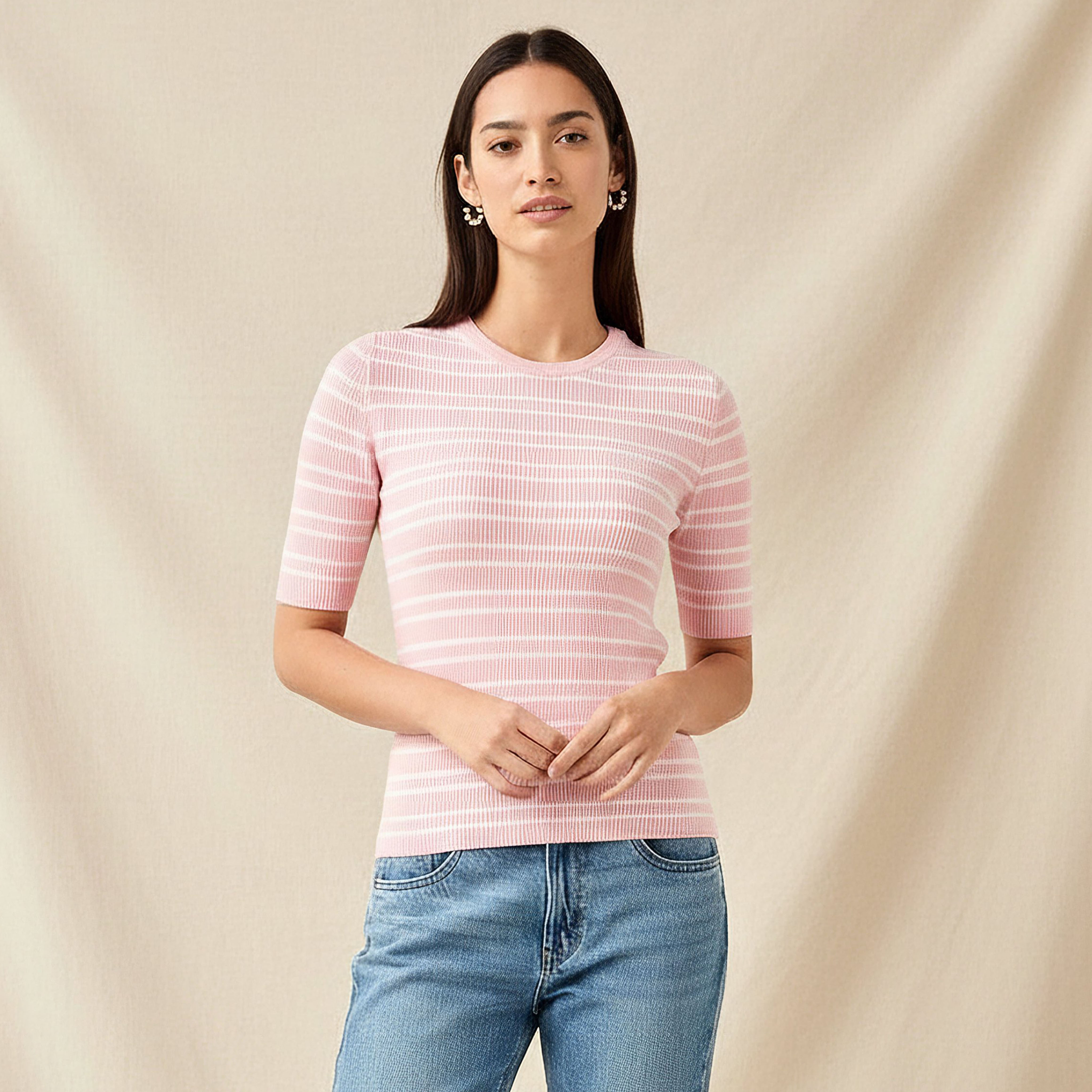 Striped Crew Neck Sweater