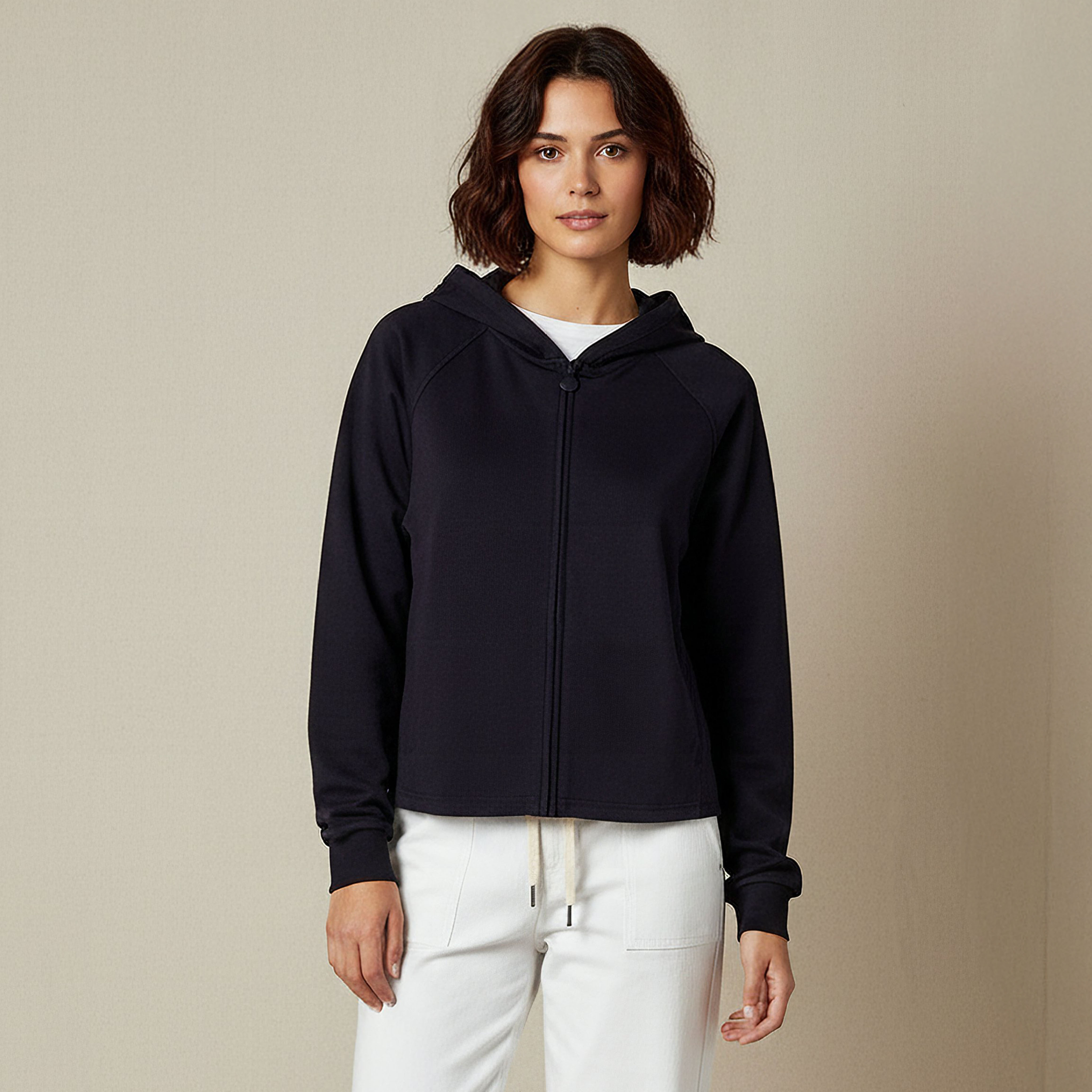 Hoodie with Ribbed Design