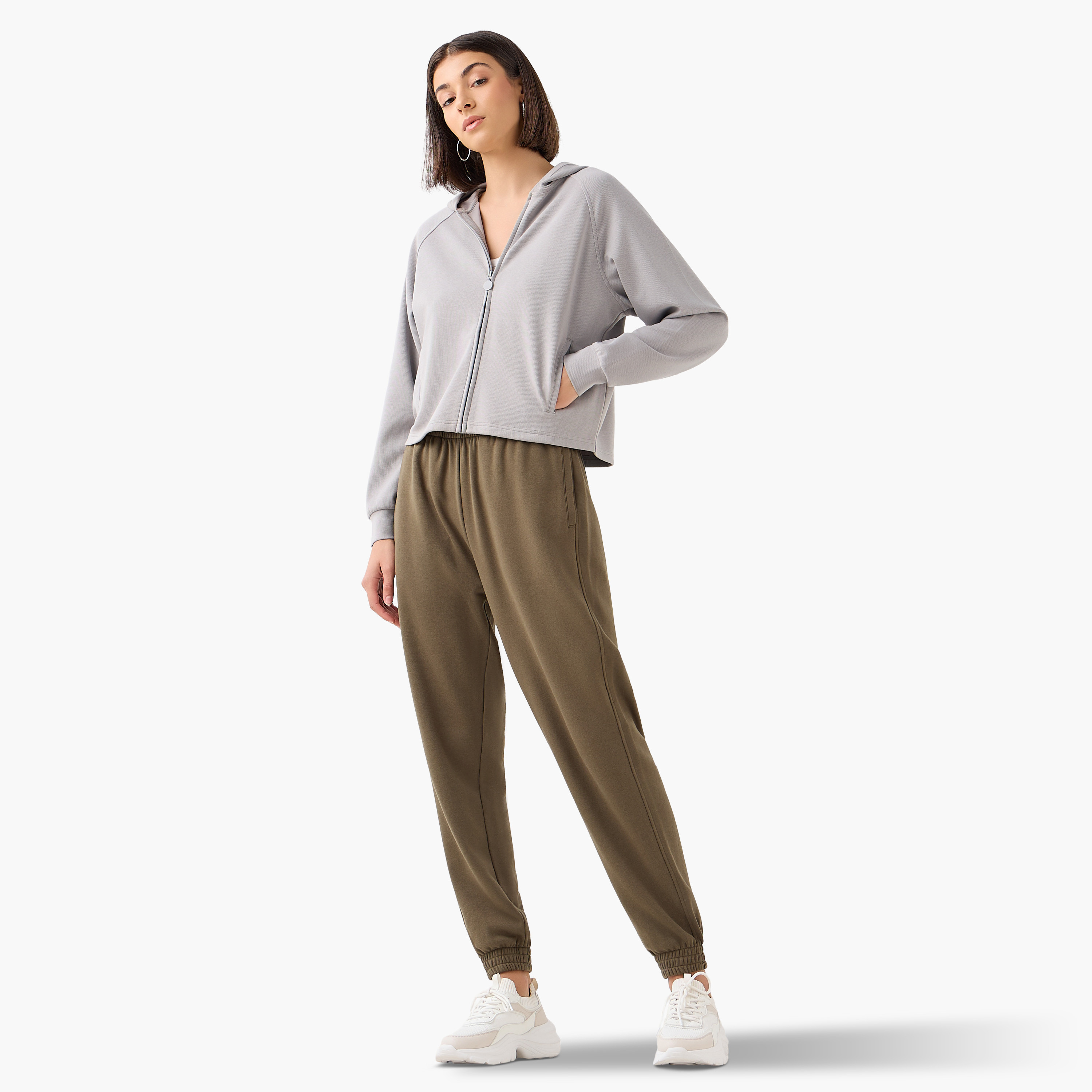 Hoodie with Ribbed Design