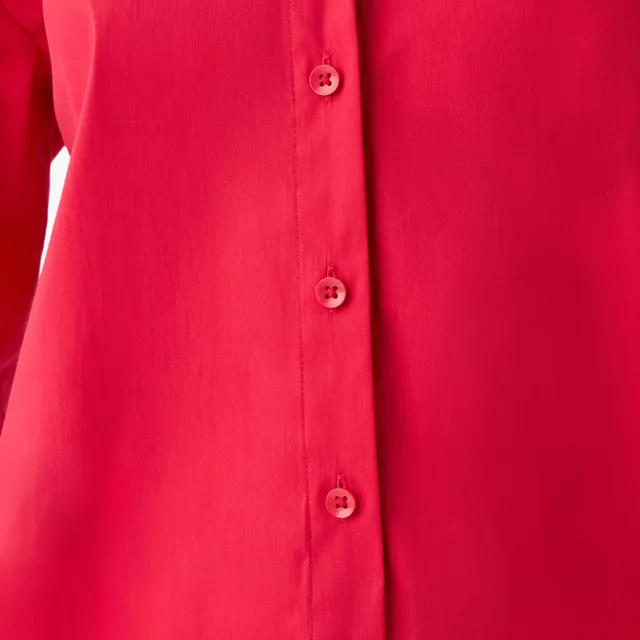 Poplin Shirt with High Low Hem – image 6