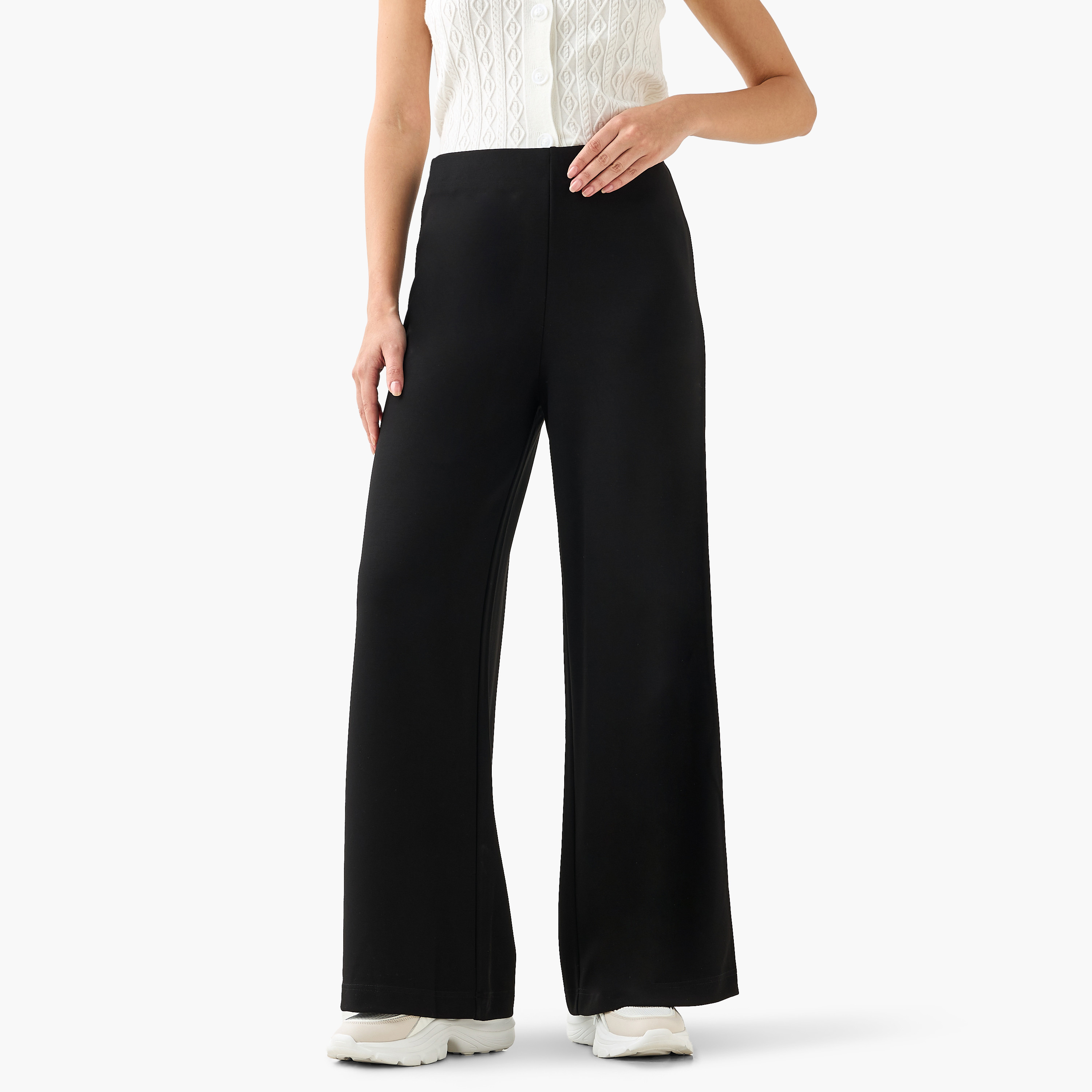Flexi Waist Modal Blend Wide Leg Pants