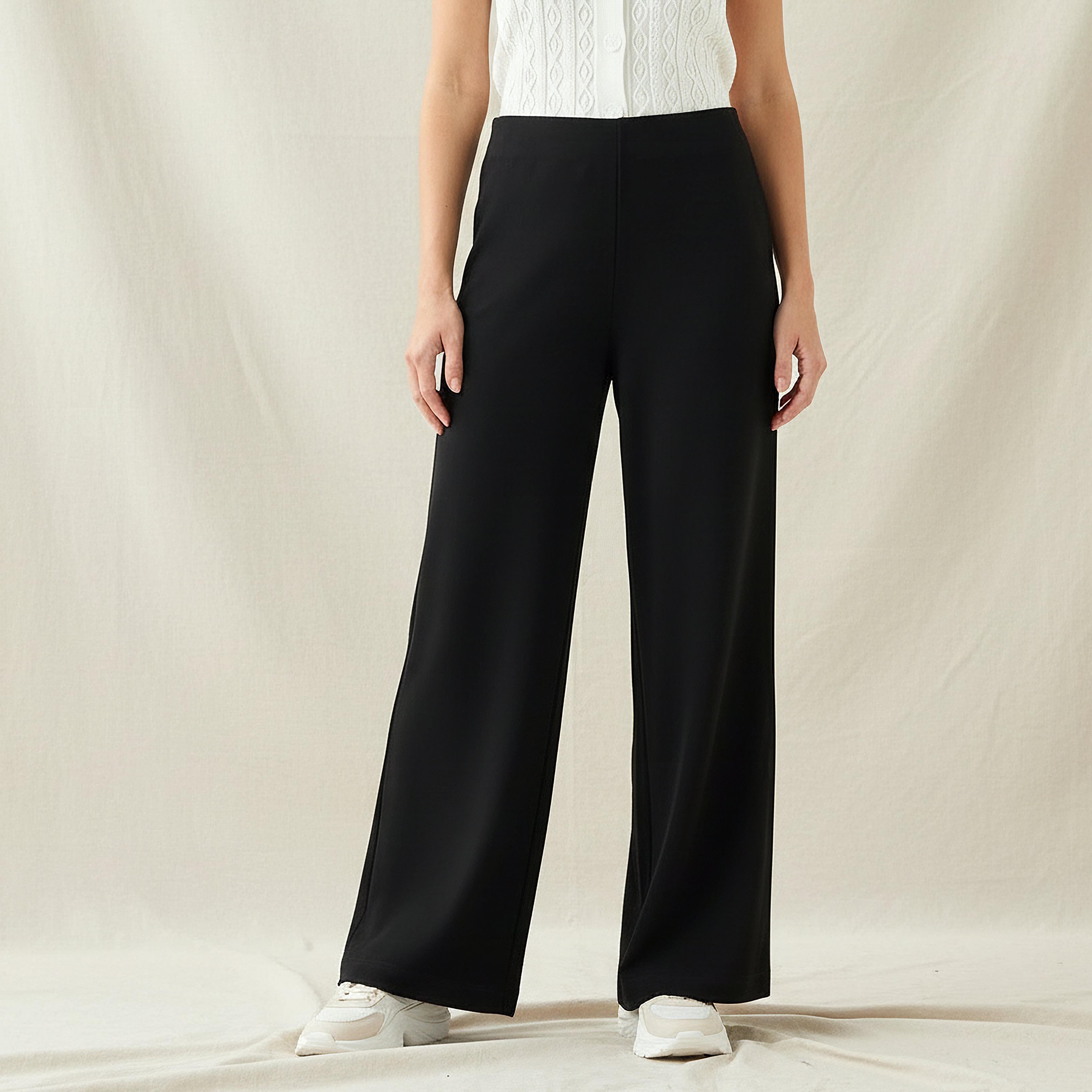 Flexi Waist Modal Blend Wide Leg Pants