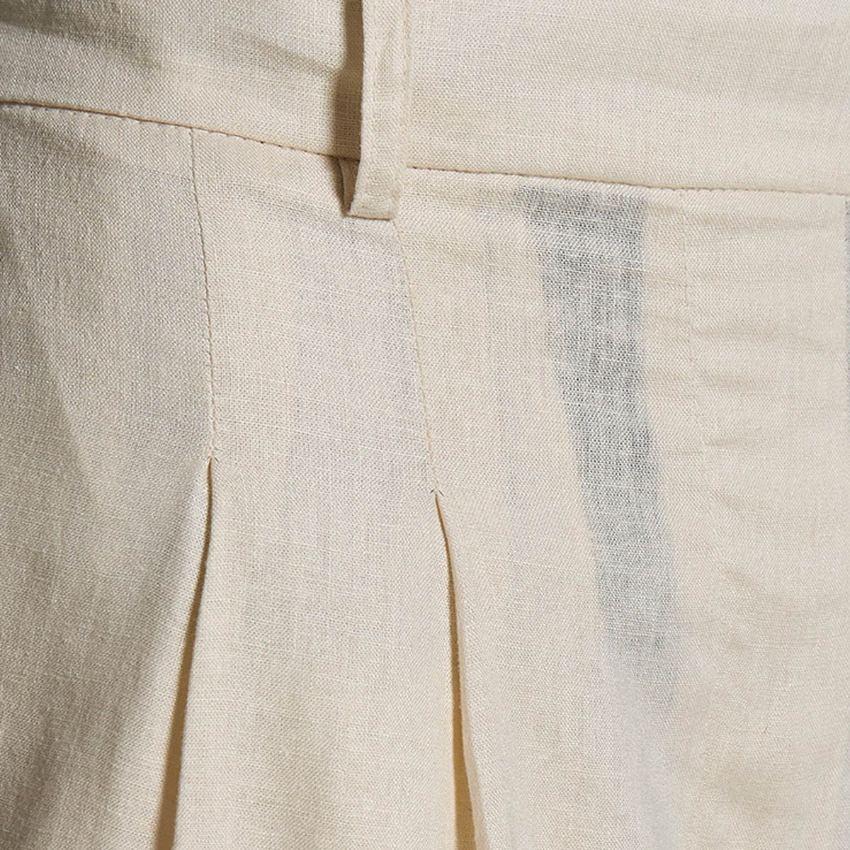 Flexi Waist Linen Blend Wide Leg Trousers