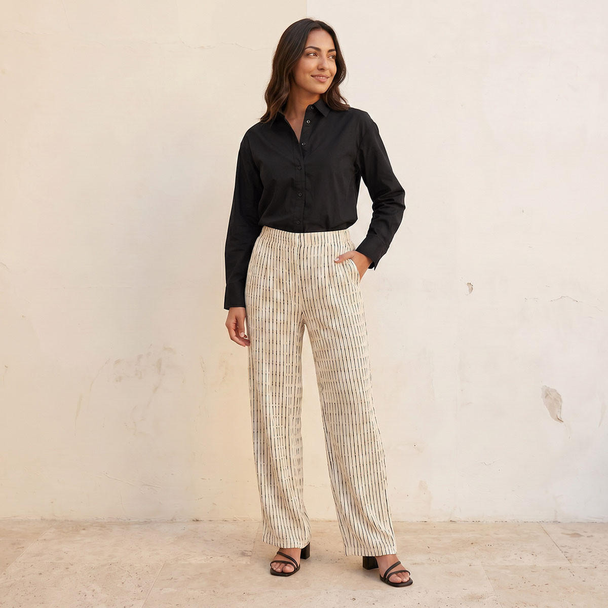 Oversized Shirt with High Low Hem