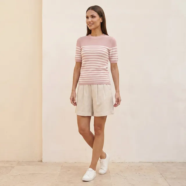 Splash Basics Ottoman Striped Crew Neck Sweater – image 6