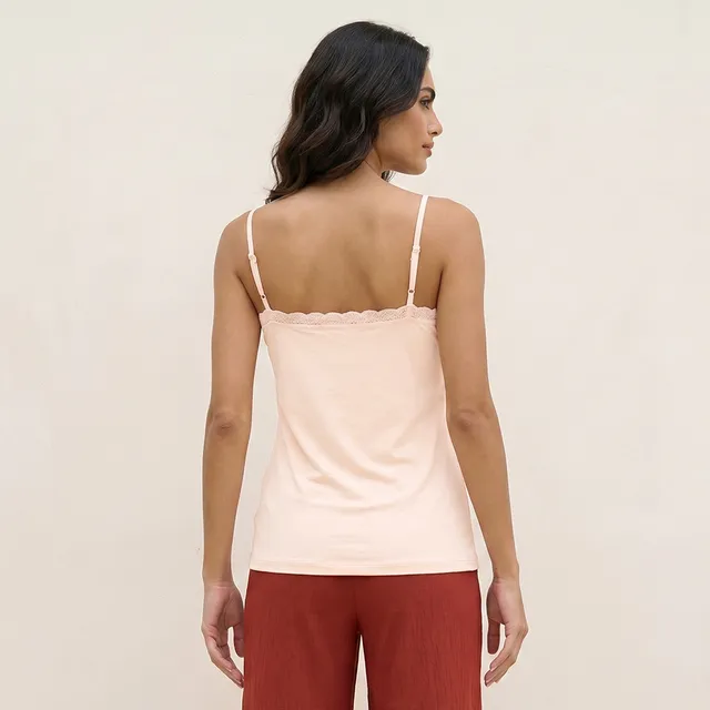 Splash Basics Slim Fit Camisole with Lace Trim – image 4