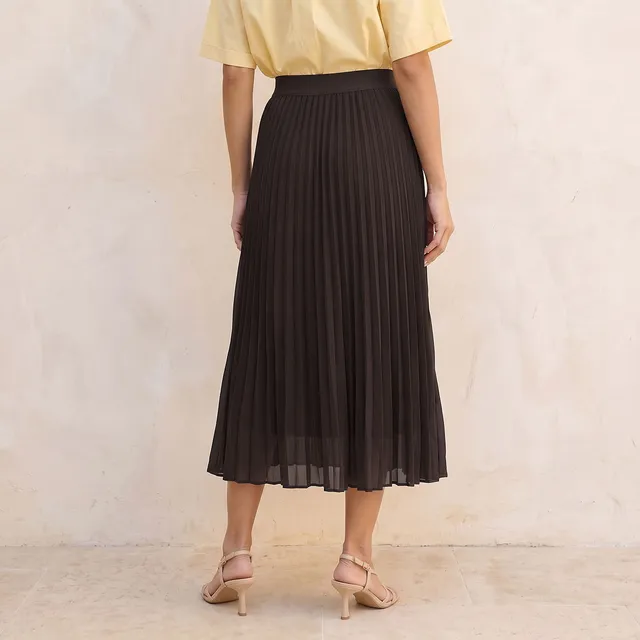 Splash Basics Midi Skirt with Pleated Design – image 4