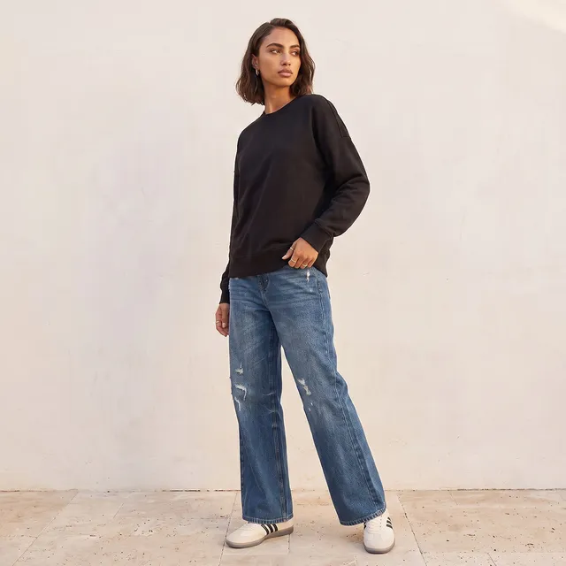 Splash Basic Sweatshirt with Drop Shoulder – image 3