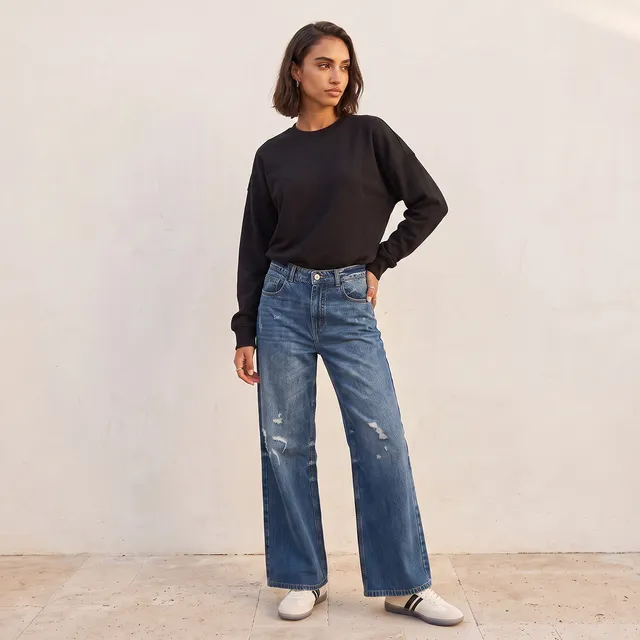 Splash Basic Sweatshirt with Drop Shoulder – image 7