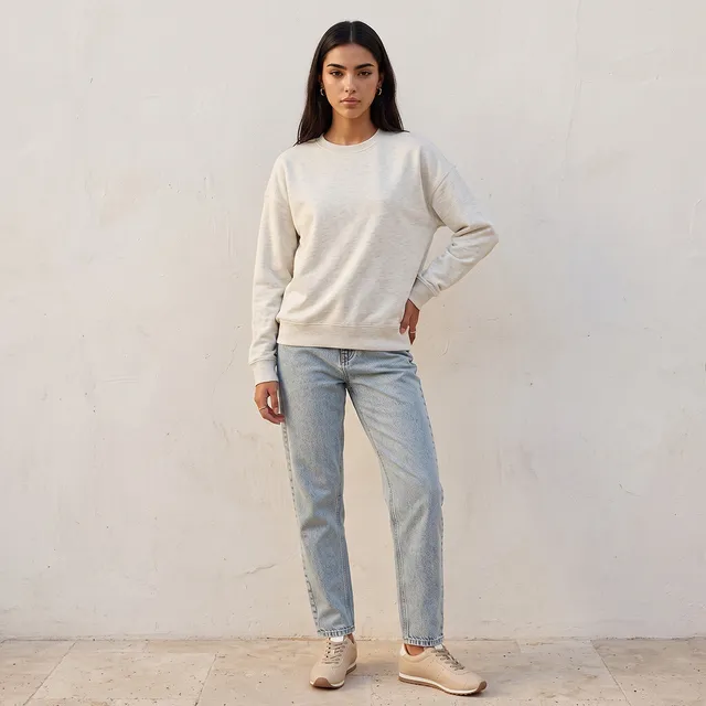 Splash Basic Sweatshirt with Drop Shoulder – image 2