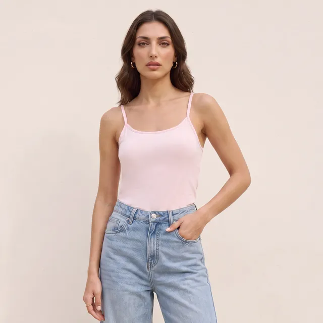 Splash Basic Slim Fit Spaghetti Strap Tank Top