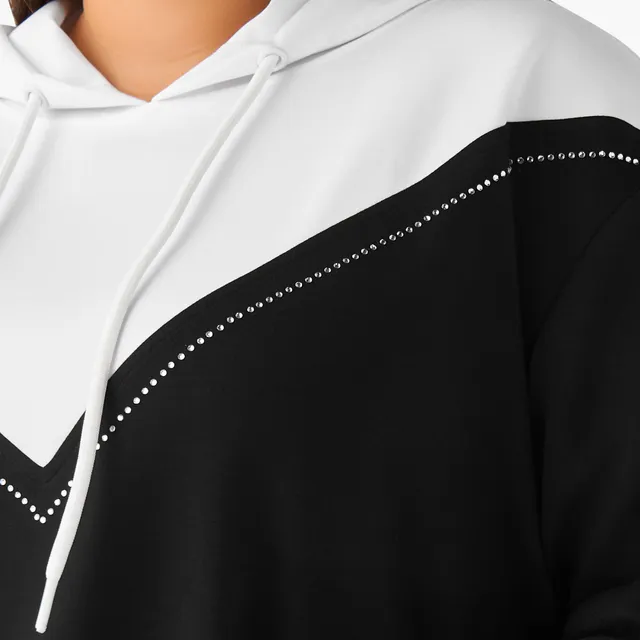Ulla Popken Hoodie with Colourblock Detail – image 5