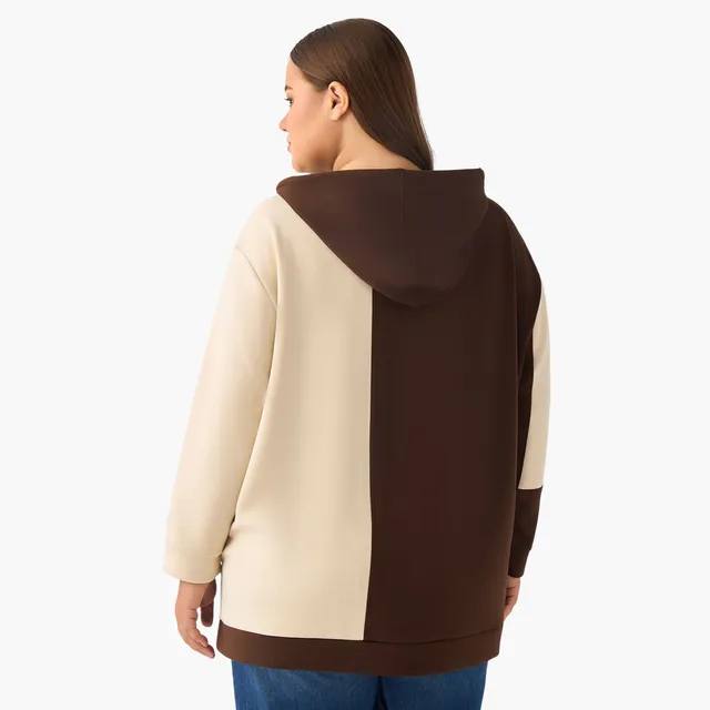 Ulla Popken Hoodie with Colourblock Detail – image 3