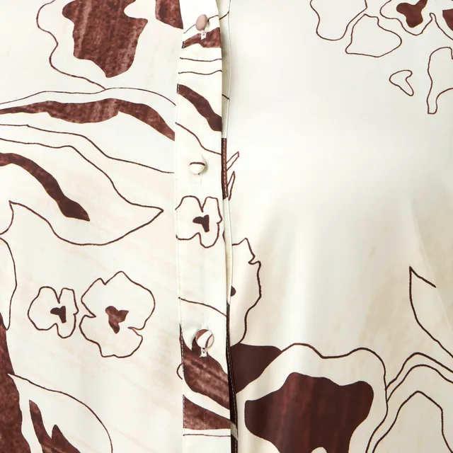 Ulla Popken Satin Shirt with Abstract Print – image 6
