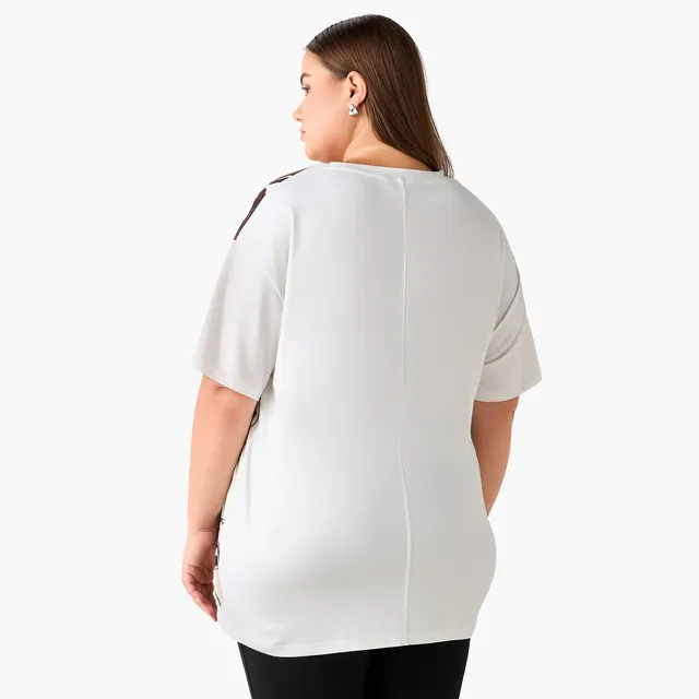 Ulla Popken Relaxed Fit T-shirt with Applique Accent – image 6
