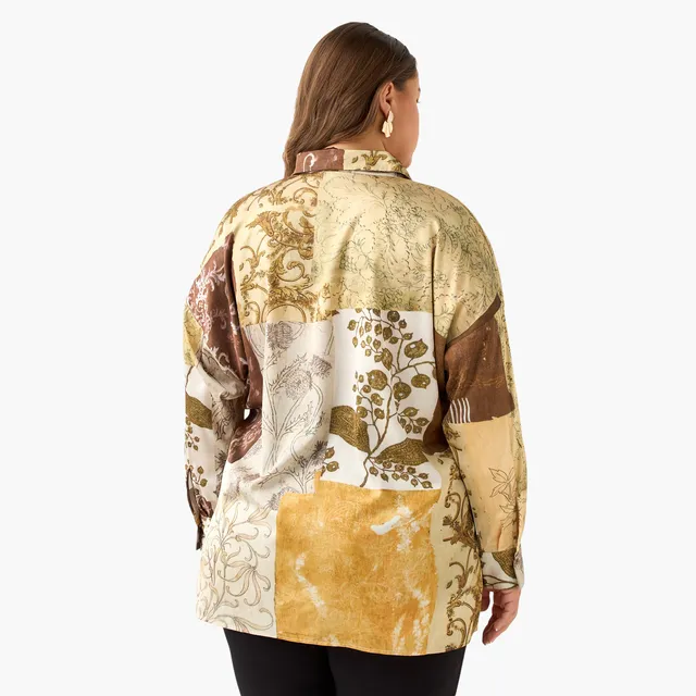 Ulla Popken Relaxed Fit Shirt with Patch Print – image 4